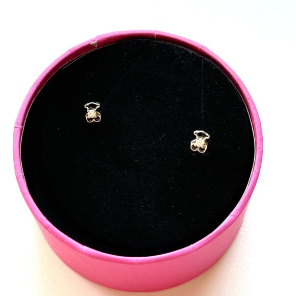 3662 TOUS JEWELRY TOUS BEAR EARRINGS WHITE GOLD AND DIAMOND - Picture 2 of 6